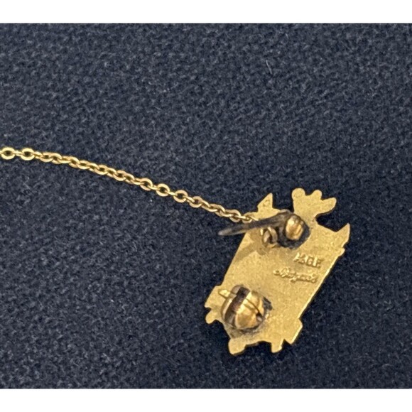 Vintage 1950 School Pin Gold Filled Enamel F Initial - Picture 8 of 10